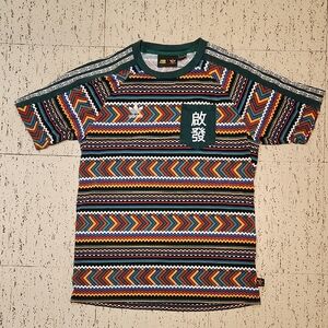 Adidas Pharrell Williams Collab Oversized Multi Color Tribal Style T Shirt